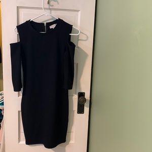 Beautiful Black, Cold-Shoulder Knit Dress from Forever 21! Size M, form-fitting!